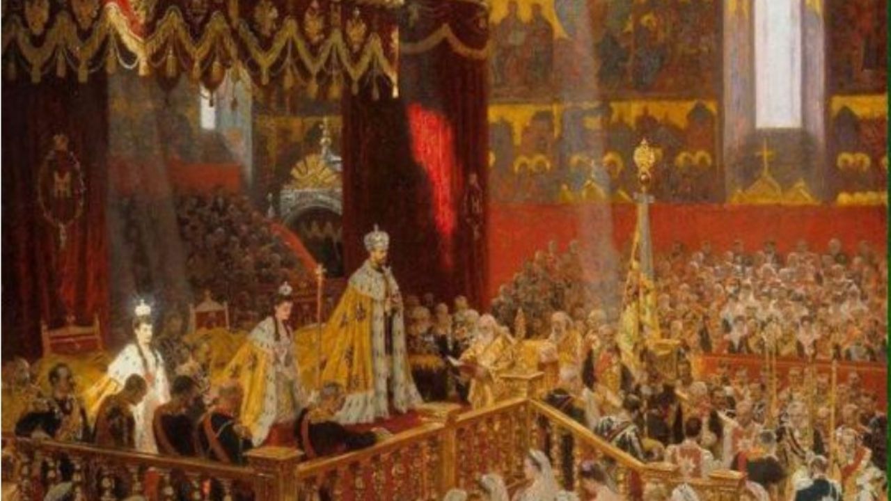 Nicola II alla sua incoronazione, ritratto