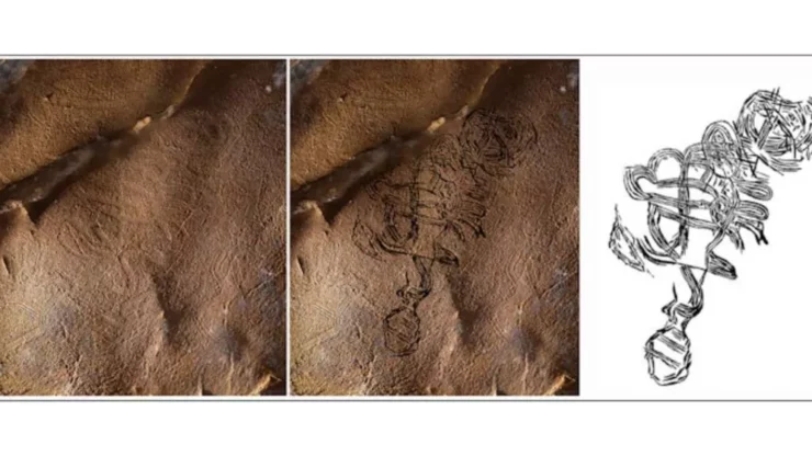 Glifo di fango nella grotta senza nome