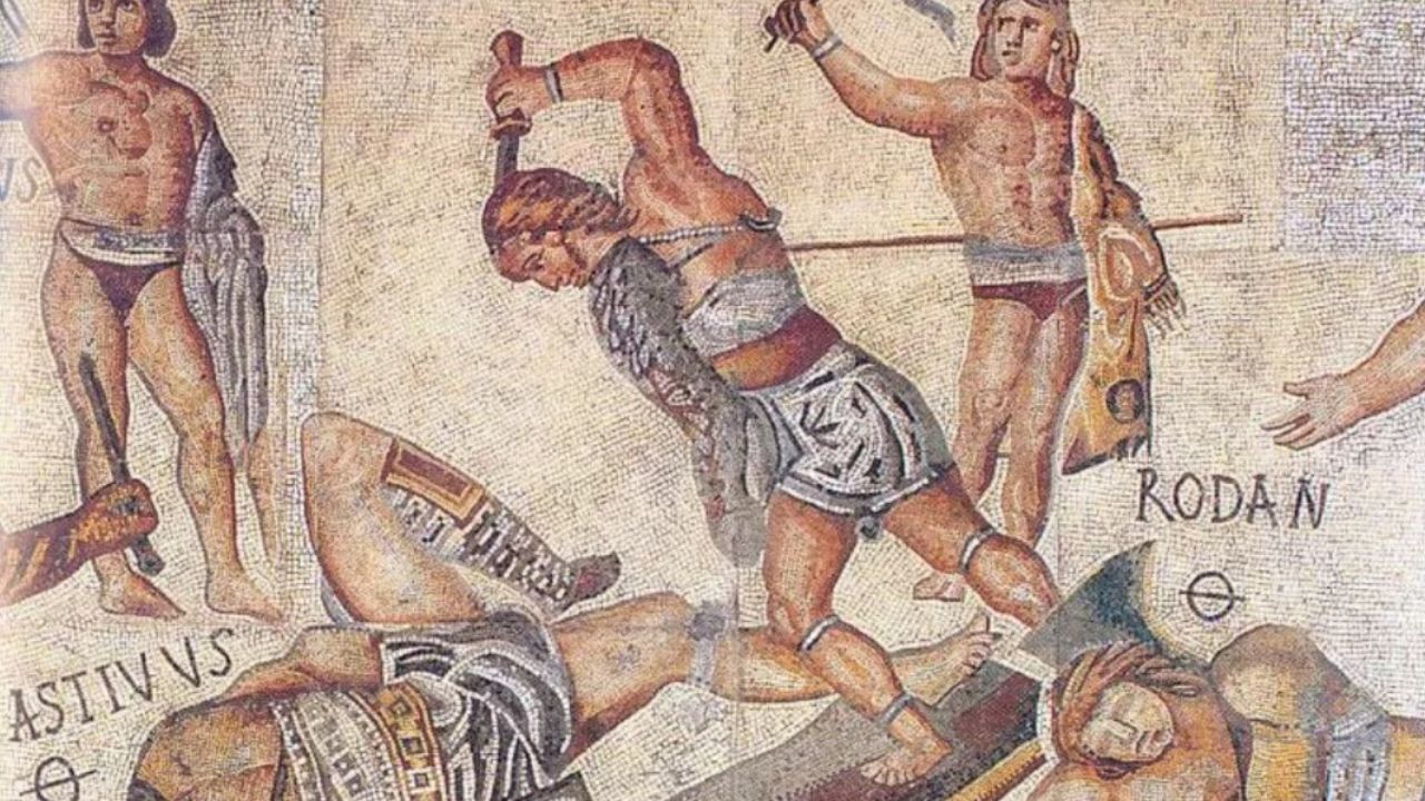 Gladiatori combattono 