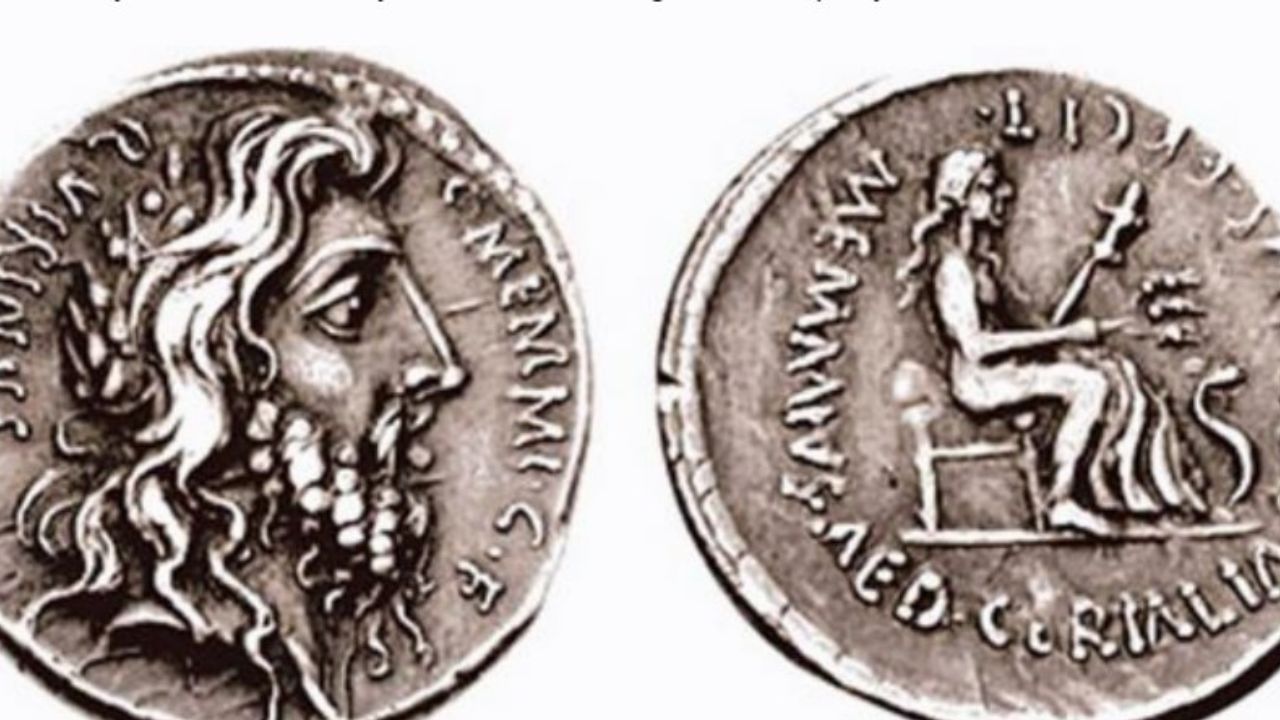 Moneta raffigurante Romolo nelle vesti di Quirino 