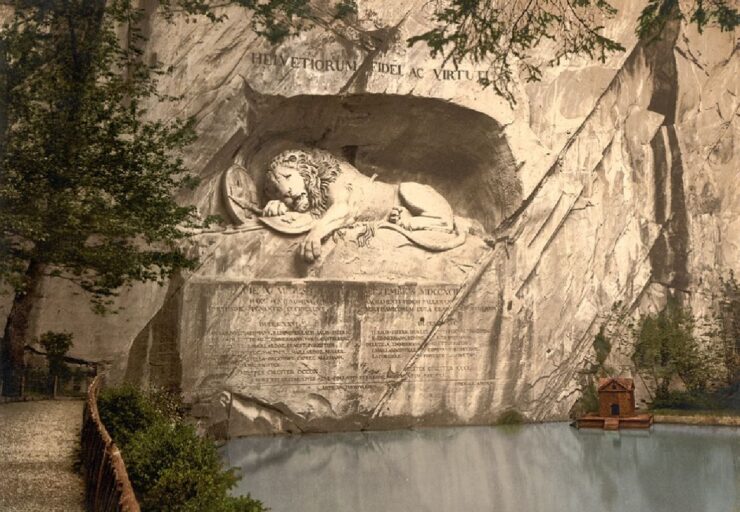 Leone di Lucerna pezzo di pietra più commovente