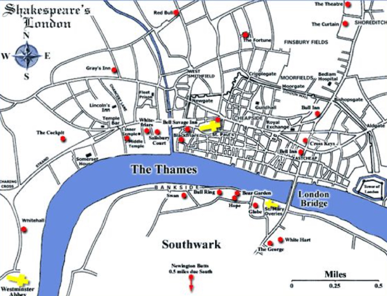 Londra mappa Tamigi
