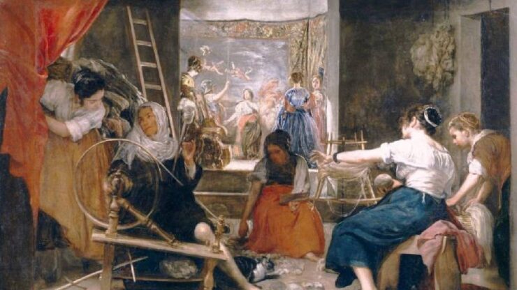 Dipinto "Le Filatrici" di Diego Velázquez.