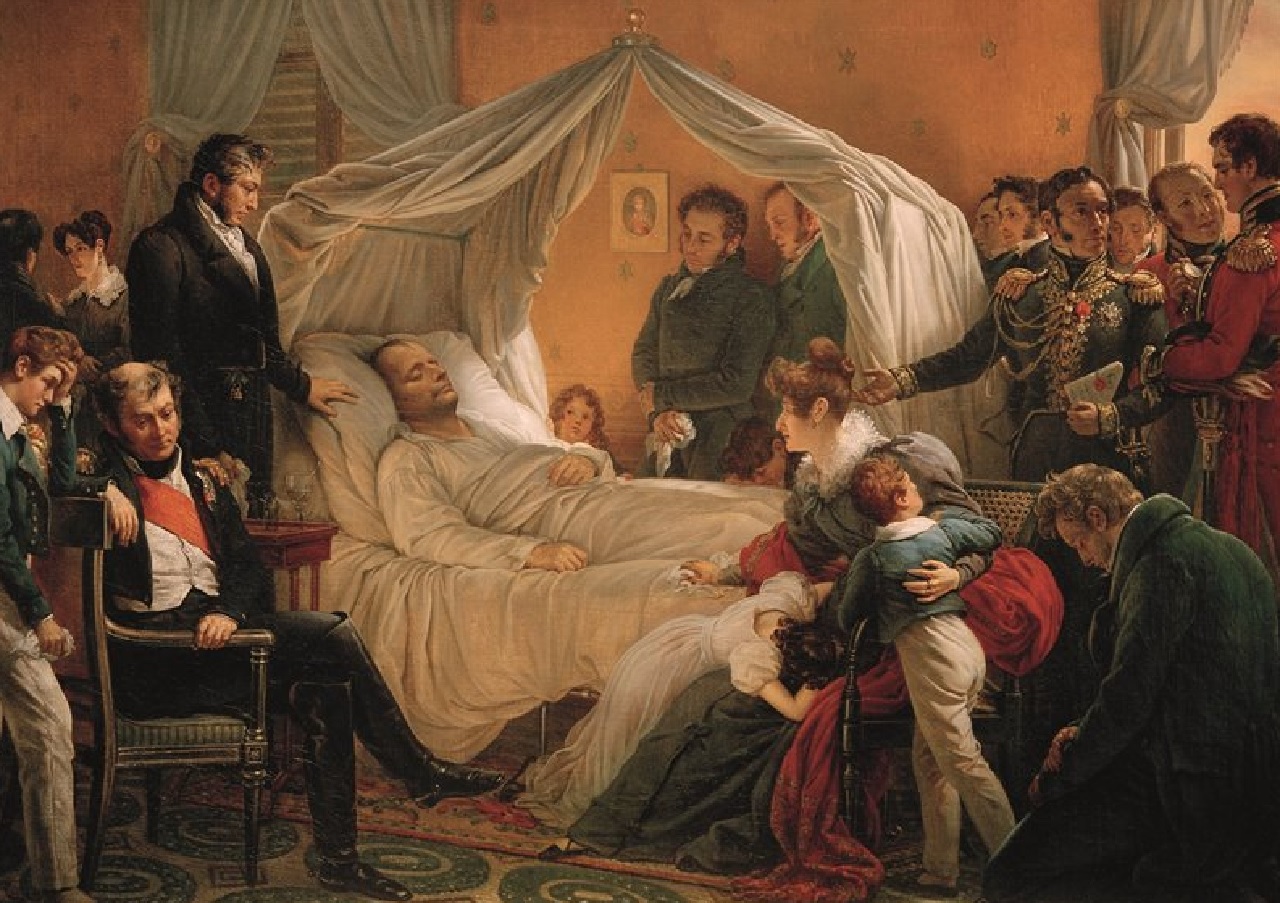 Maschera mortuaria scena morte imperatore Napoleone