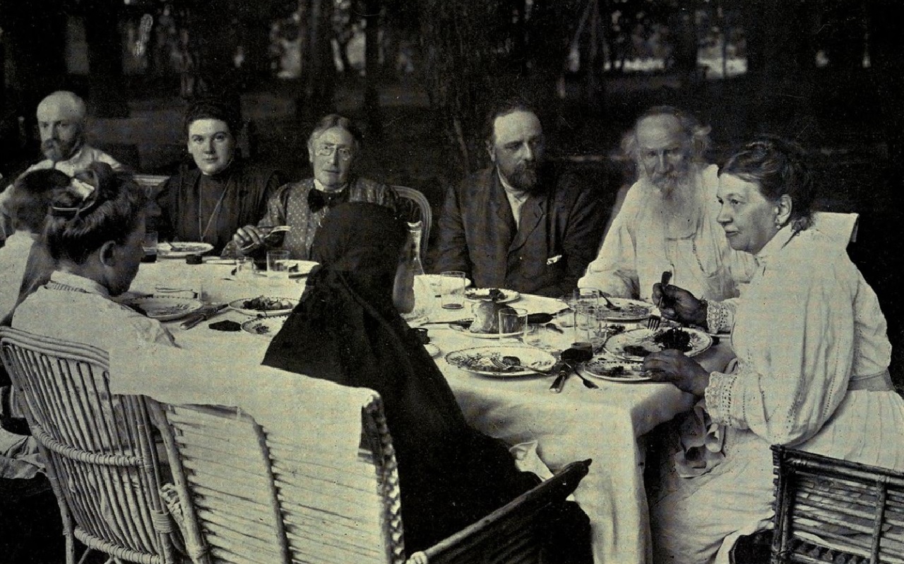Lev Tolstoj pranzo di famiglia 1905