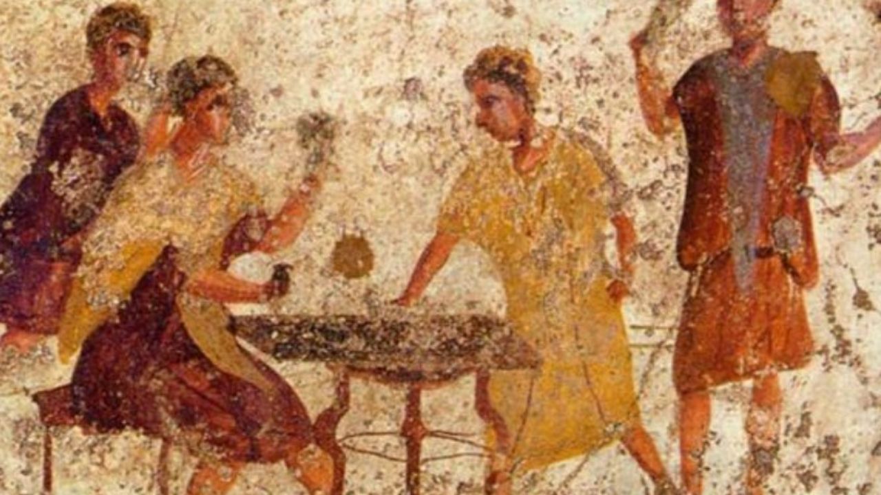 affresco gioco d'azzardo