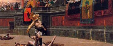 Dipinto di Gérome (1872) che rappresenta un combattimento fra gladiatori.