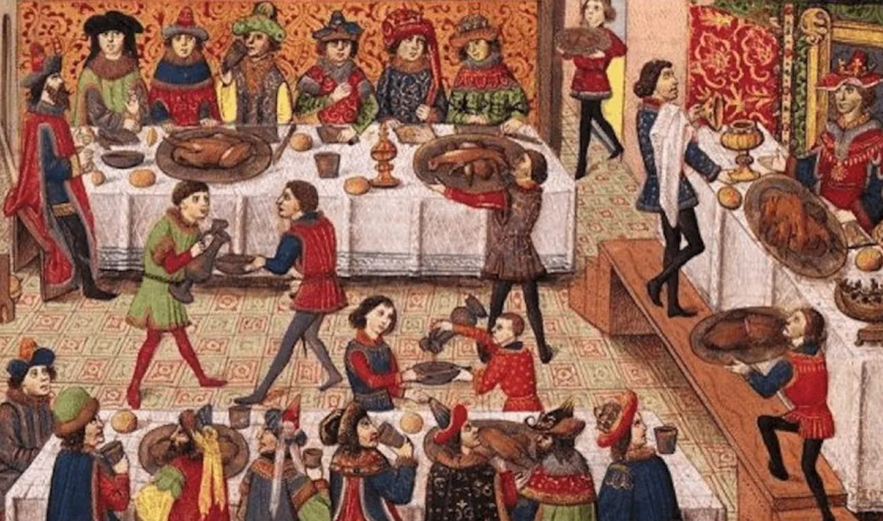 incidente della latrina di Erfurt cena medievale immagine repertorio