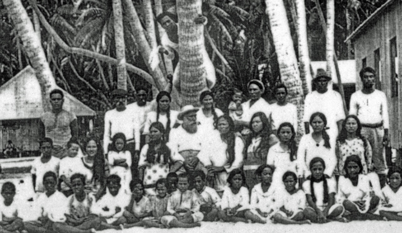 isola di Palmerston William Marsters e la sua famiglia