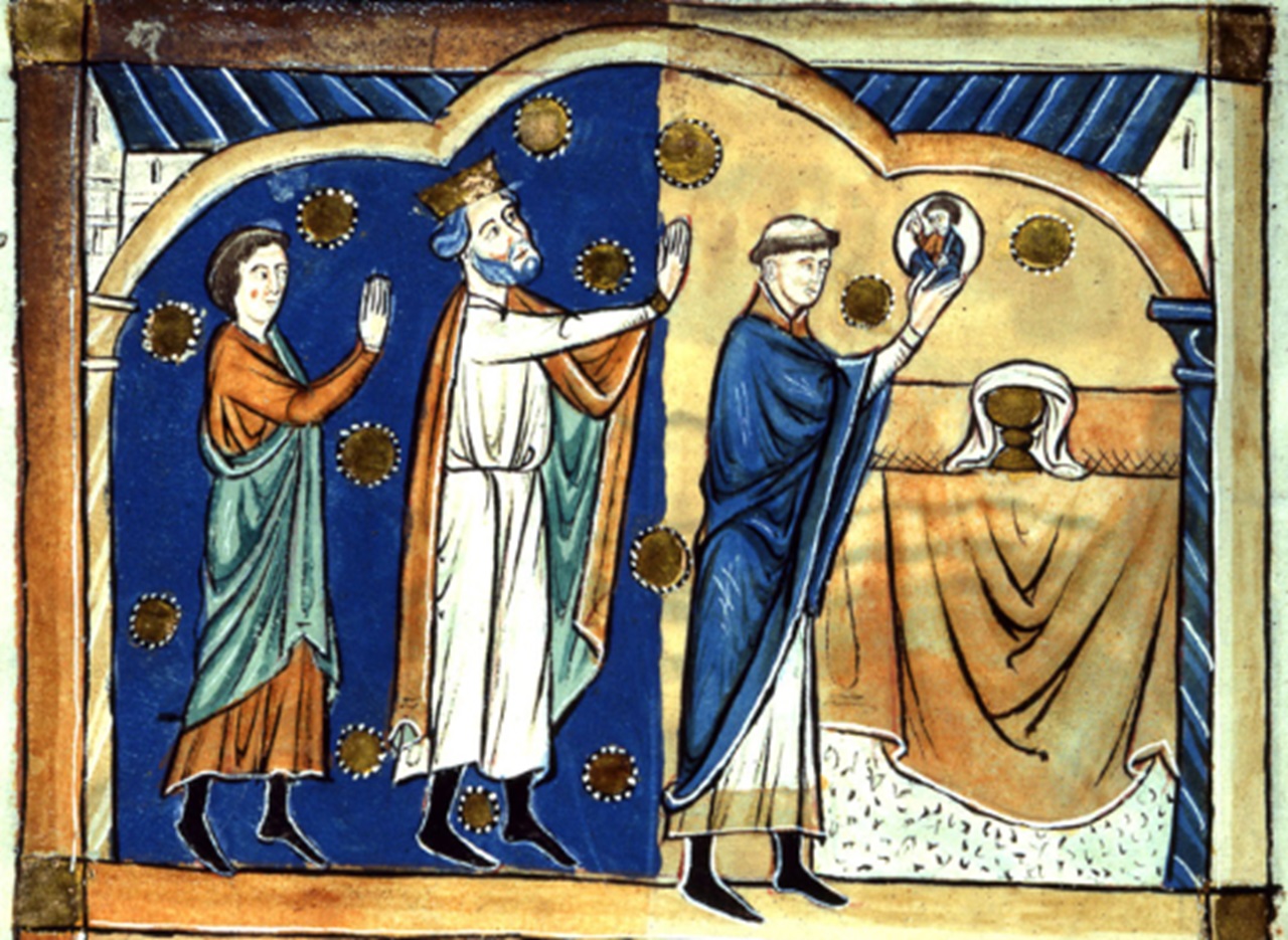 Lady Godiva rappresentazione medievale conte Leofrico insieme Re Edorardo