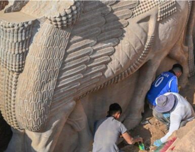 lamassu di Khorsabad scavi