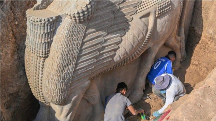 lamassu di Khorsabad scavi