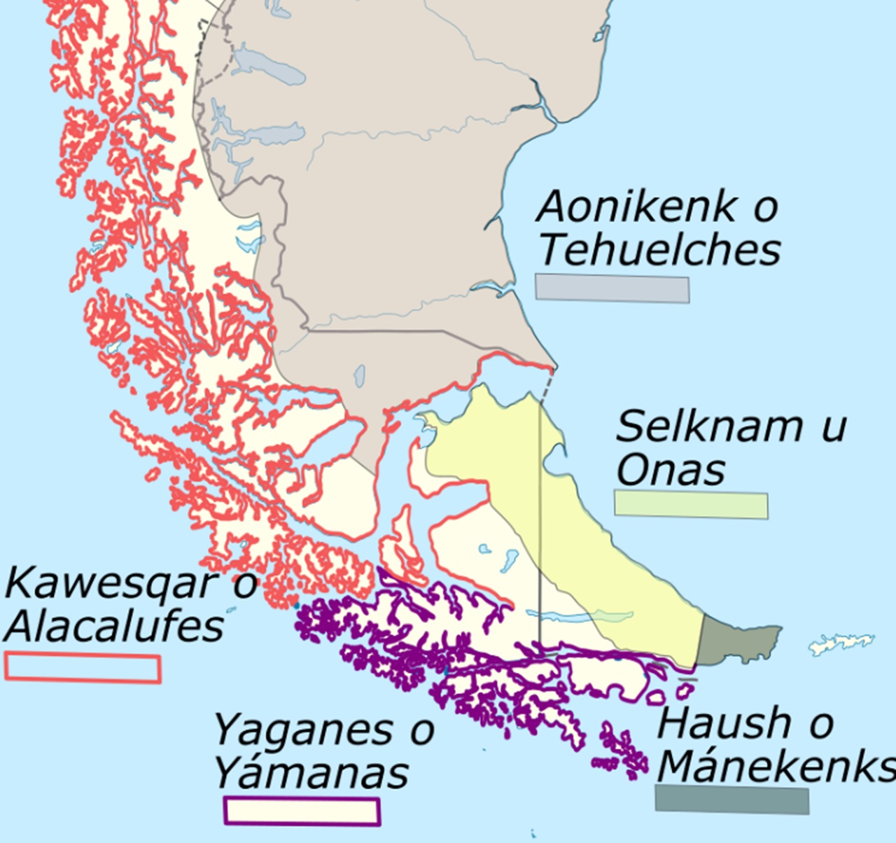 Selk'nam meridione Patagonia