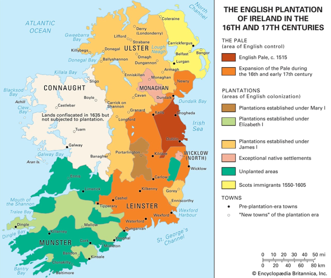 Gallowglass mappa dell'Irlanda nel Basso Medioevo