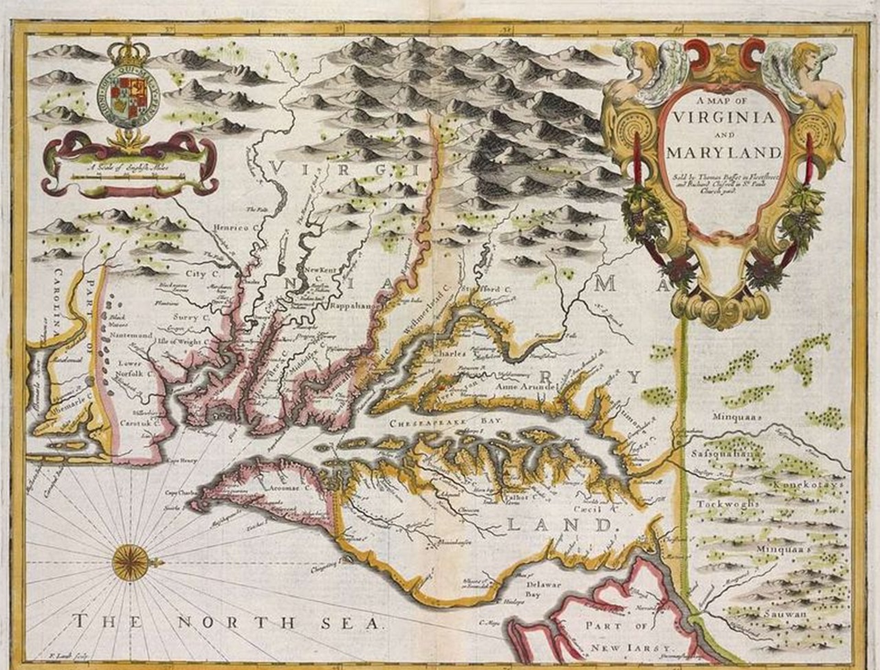 Cifrario Beale mappa Virginia '800