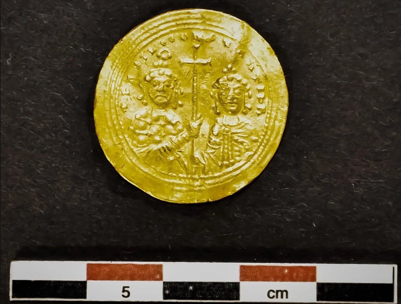 moneta d'oro bizantina foto
