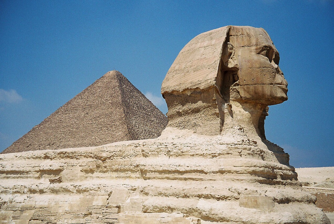 Grande Sfinge di Giza fotografia laterale
