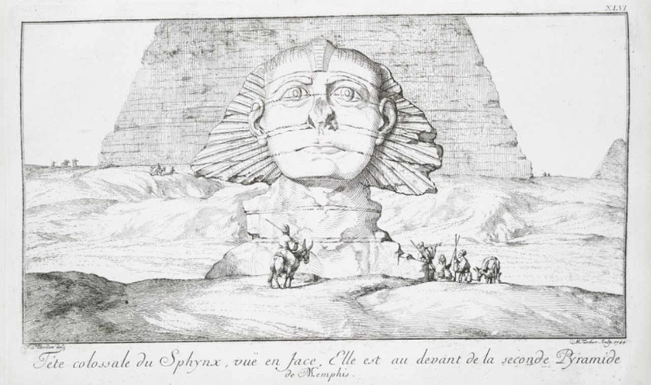 Grande Sfinge di Giza disegno del 1755