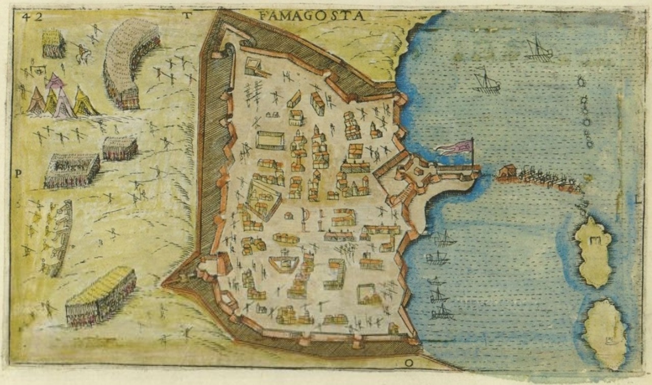 Marcantonio Bragadin cartina città fortezza Famagosta