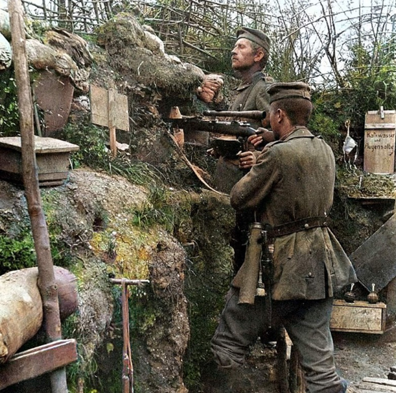 cecchino tiratore scelto e osservatore, soldati tedeschi nell'Argonne