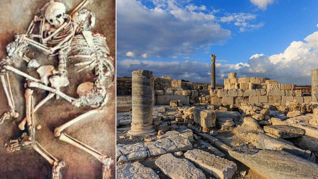 un abbraccio di famiglia l'ultimo strazianti memorie archeologiche sull'isola di Cipro