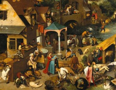 Pieter Bruegel il vecchio immagine "Proverbi fiamminghi"