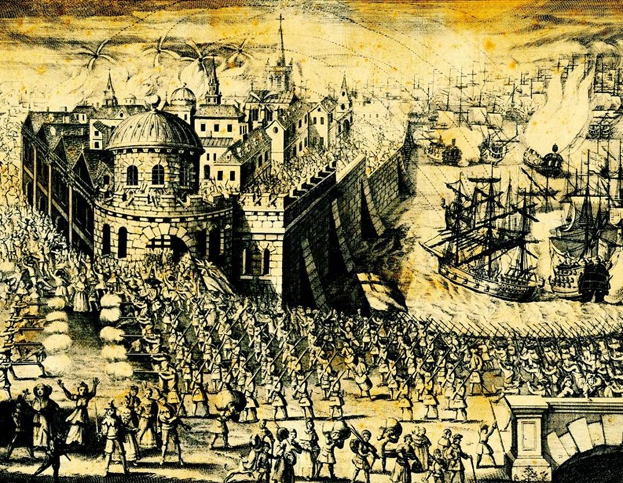 Cartagena de Indias illustrazione assalto prime fortezze