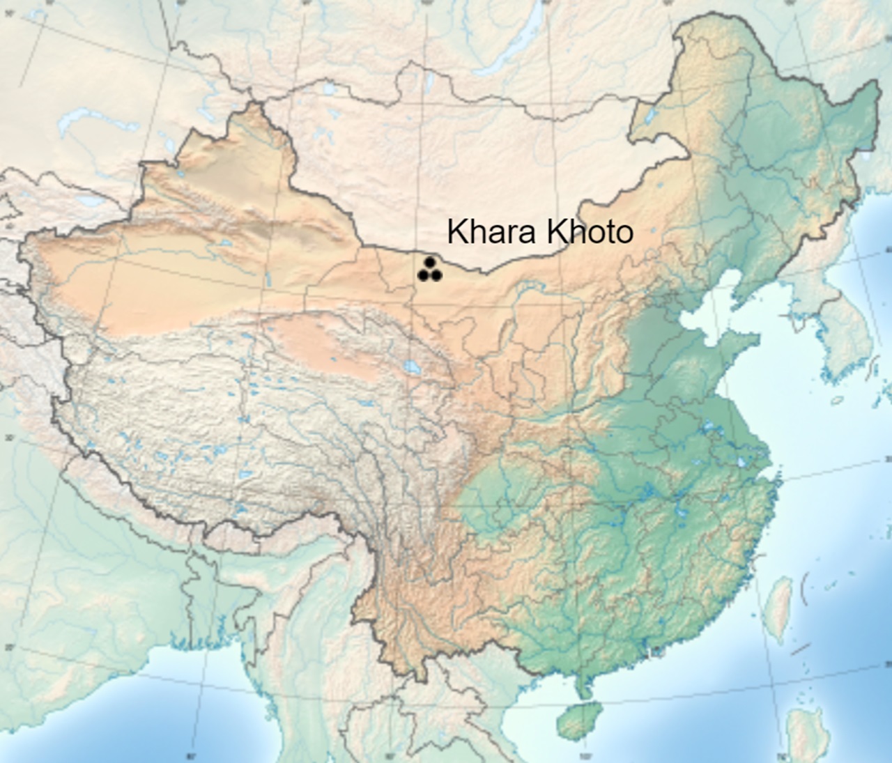 Khara-Khoto posizione mappa