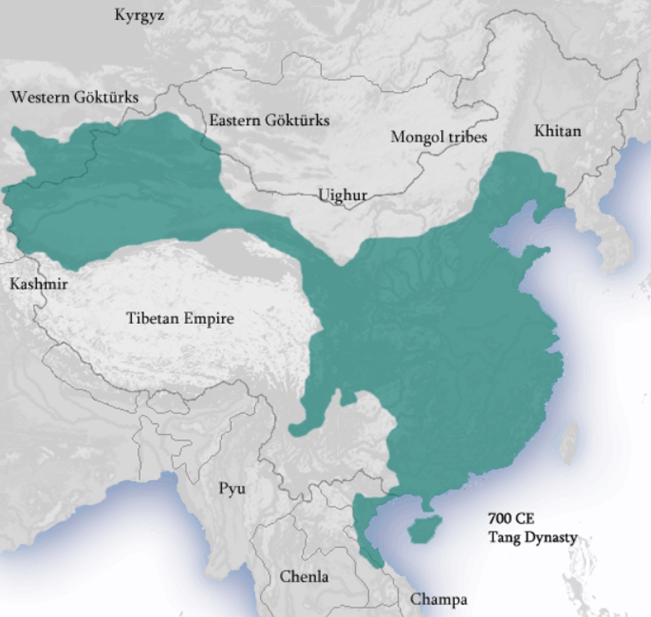 Battaglia del Talas mappa impero cinese Tang