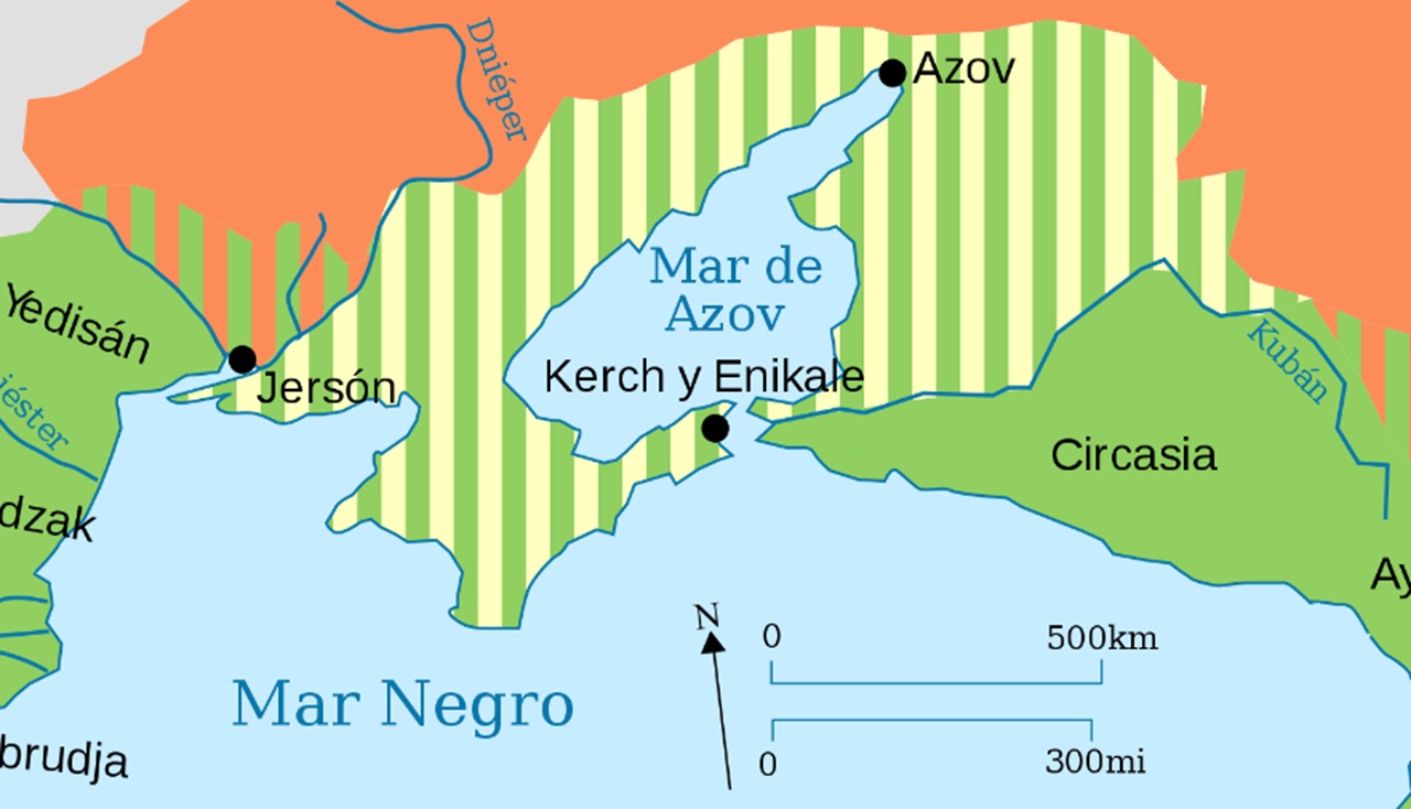 Crimea mappa dopo trattato di Küçük Kaynarca