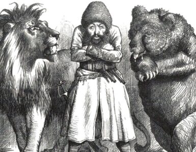 Il leone e l'orso sbranano l'Asia centrale è il Grande Gioco