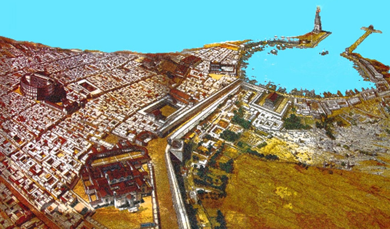 Leptis Magna ricostruzione ideale città