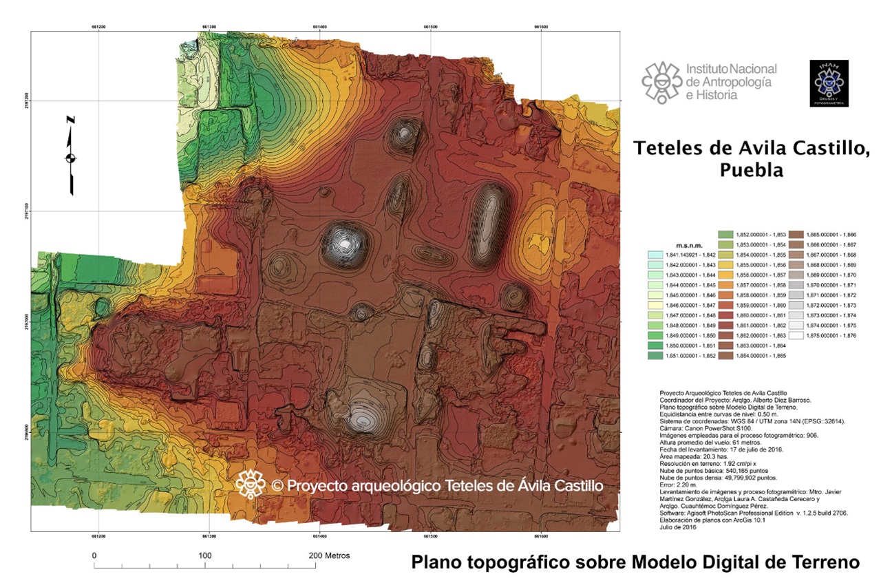 collina mappa topografica