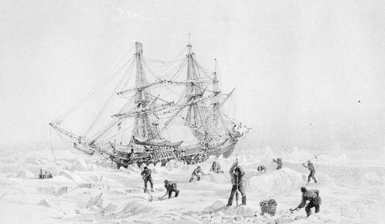 HMS Erebus illustrazione dell'ancoraggio