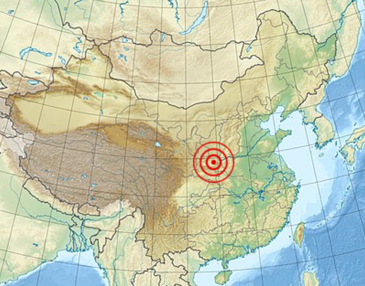 terremoto di Jiajing immagine epicentro stimato