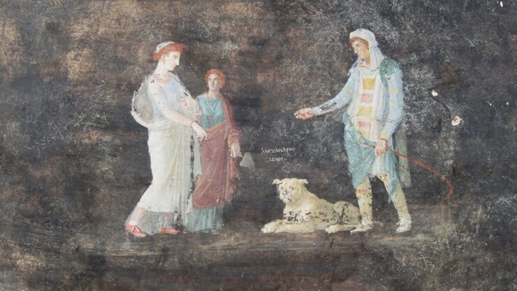 l'Iliade abbraccia Pompei affreschi mozzafiato tornano alla luce