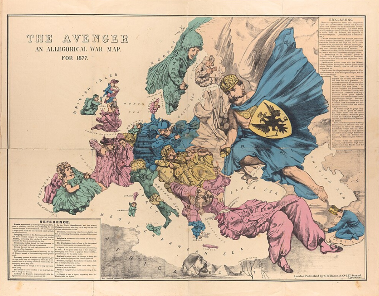 Grande Crisi d'Oriente cartina satirica del 1877