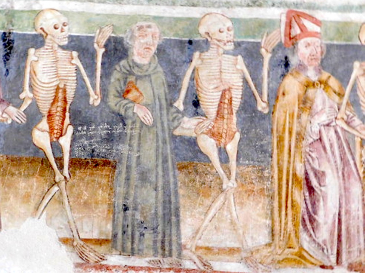 affresco medievale immagine particolare affresco