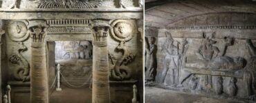 catacombe di Kom el-Shoqafa meraviglie del mondo antico scoperte accidentalmente da un asino