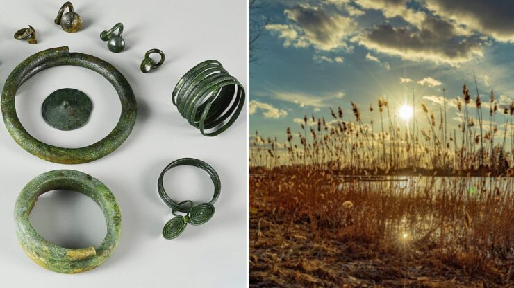 un lago prosciugato in Polonia rivela manufatti in bronzo del I millennio a.C.