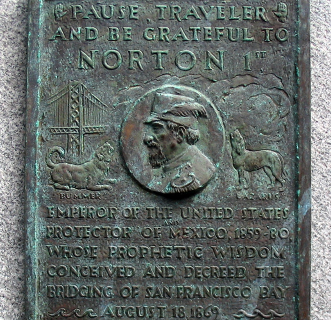 Norton I targa commemorativa Bay Bridge