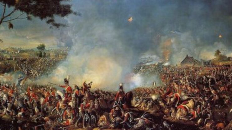 Rappresentazione battaglia di Waterloo, avvenuta il 18 giugno 1815