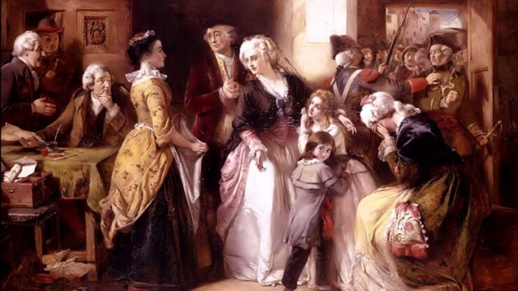 Rappresentazione ottocentesca arresto del re e della sua famiglia il 21 giugno 1791