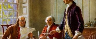 Immagine di fantasia della stesura della Dichiarazione di Indipendenza del 4 luglio 1776