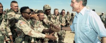truppe americane incontro con Bush