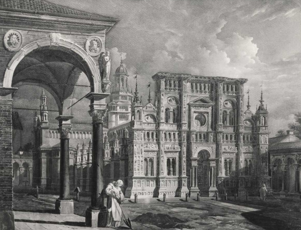 3 maggio raffigurazione Certosa di Pavia