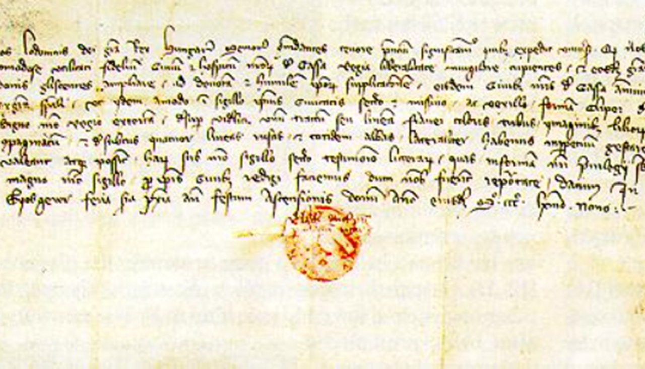 7 maggio bolla reale di Luigi I d'Ungheria