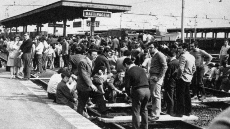 9 aprile foto occupazione ferrovia