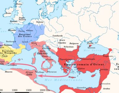 Mappa campagne di riconquista di Giustiniano, comprendente la guerra gotica