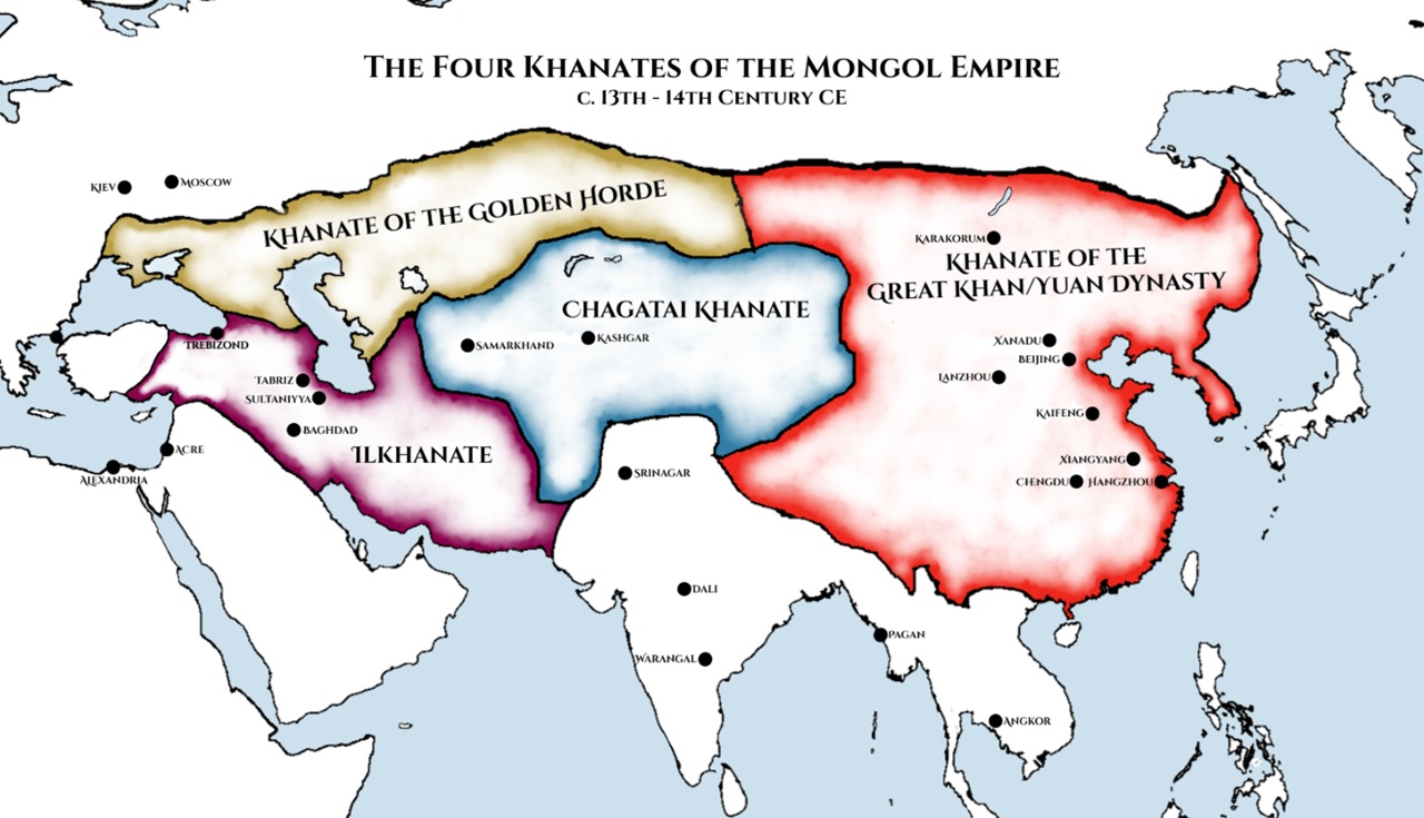 Gengis Khan suddivisione khanati